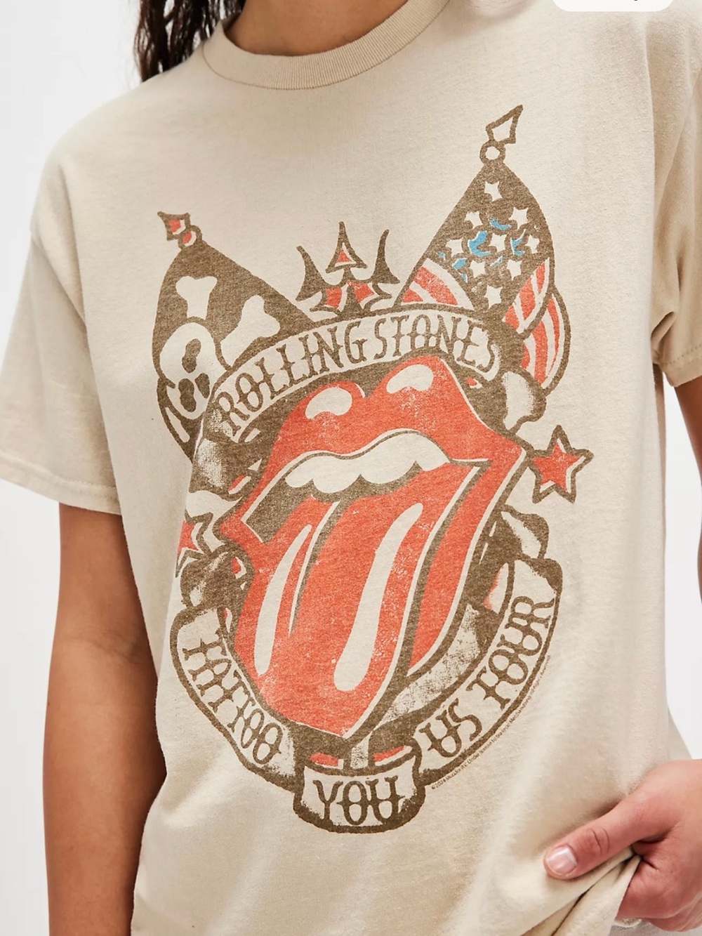 NWT Rolling Stones Graphic Tee by Junk Food Clothing - XS